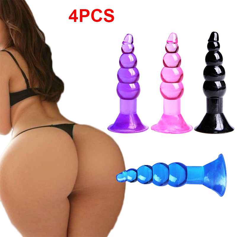 4Pcs Suction Cup Anal Beads Butt Plug-ZhenDuo Sex Shop