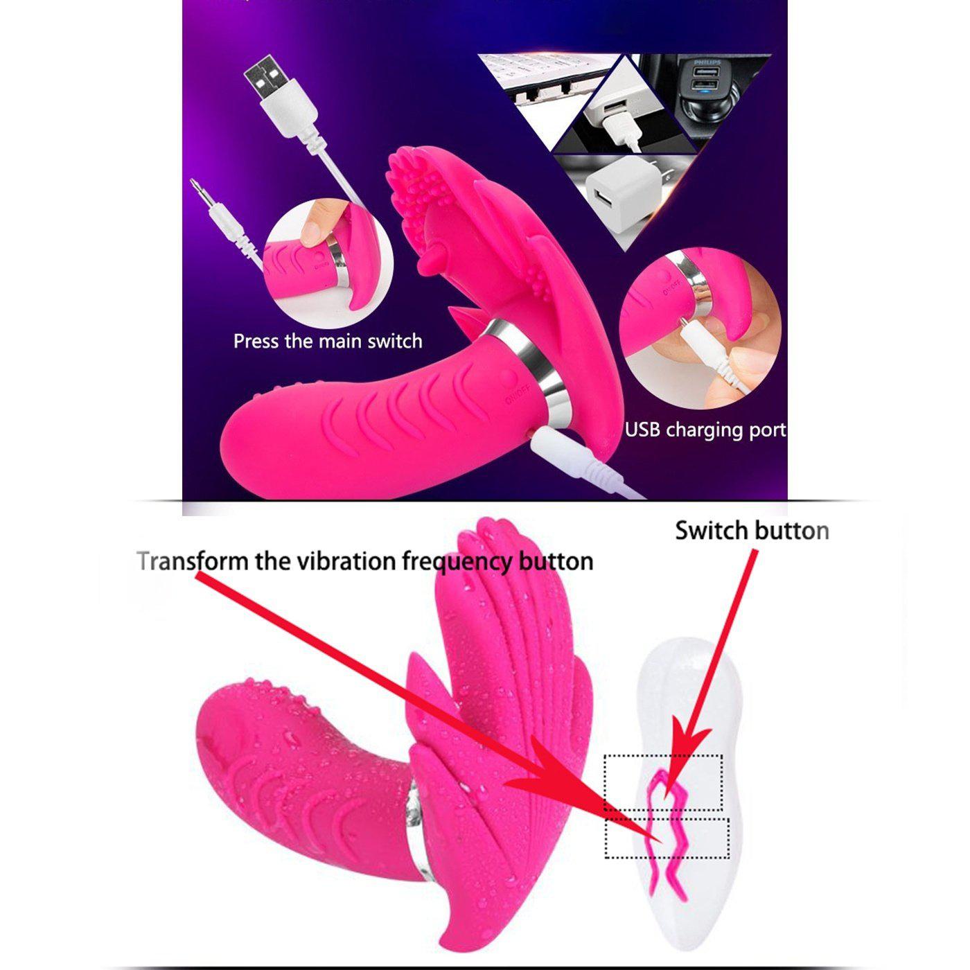 Waterproof Heating Sex Toys for Women Remote Control Vibrators G Spot Body Massage Butterfly Panties-ZhenDuo Sex Shop-pink-ZhenDuo Sex Shop