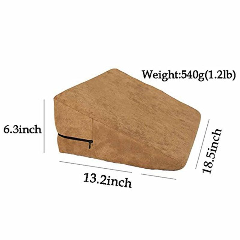 Sex Pillow Cushion Ramp Wedge Position Bolster Aid Love Position Microfiber Foam-ZhenDuo Sex Shop-brown-ZhenDuo Sex Shop