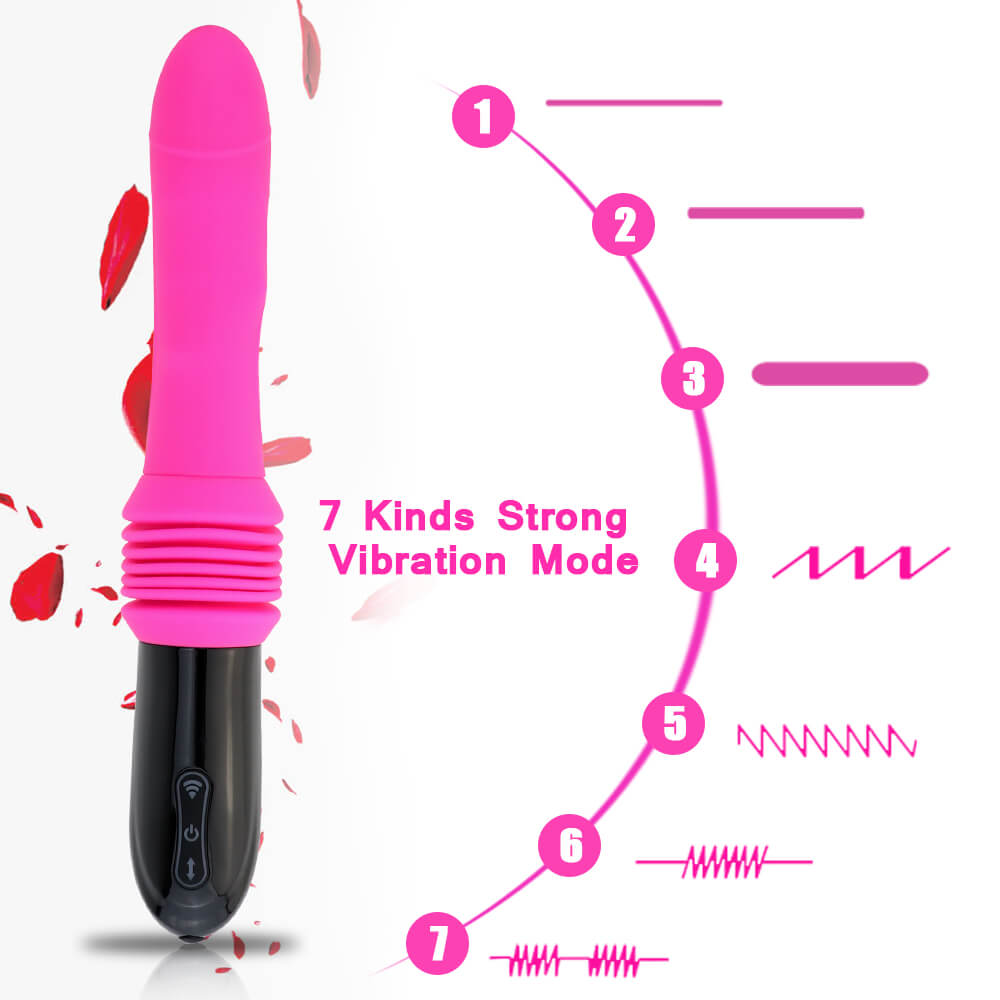 Automatic Telescopic Thrusting Dildo Sex Machine Remote Control Vibrator-ZhenDuo Sex Shop-ZhenDuo Sex Shop