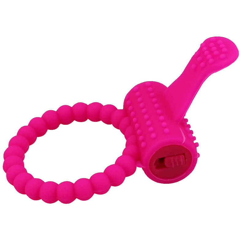 Delay Ejaculation Silicone Vibrating Tougue Penis Ring-ZhenDuo Sex Shop-red-ZhenDuo Sex Shop