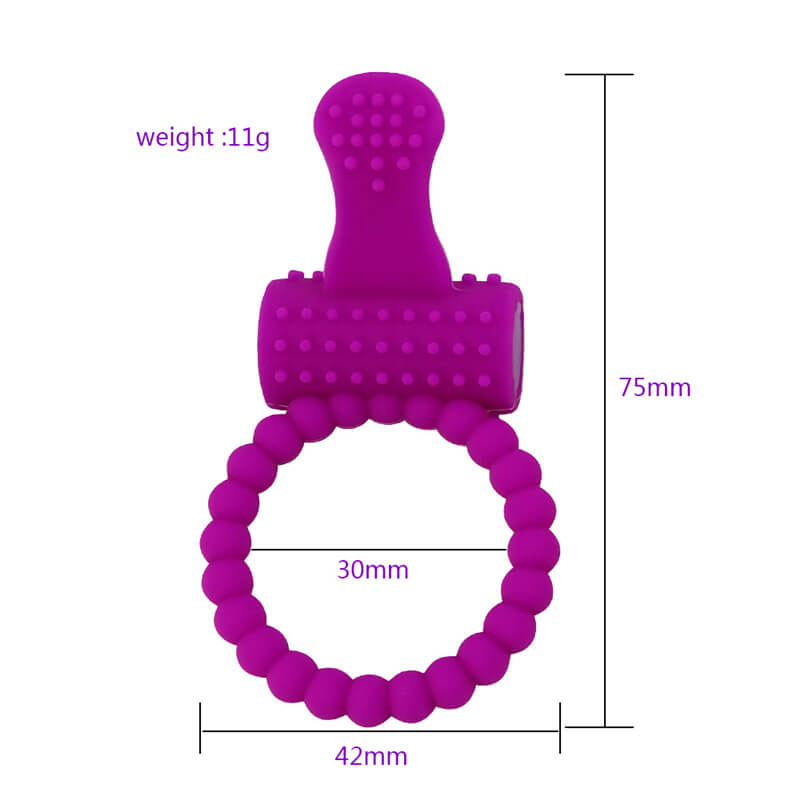 Delay Ejaculation Silicone Vibrating Tougue Penis Ring-ZhenDuo Sex Shop-ZhenDuo Sex Shop