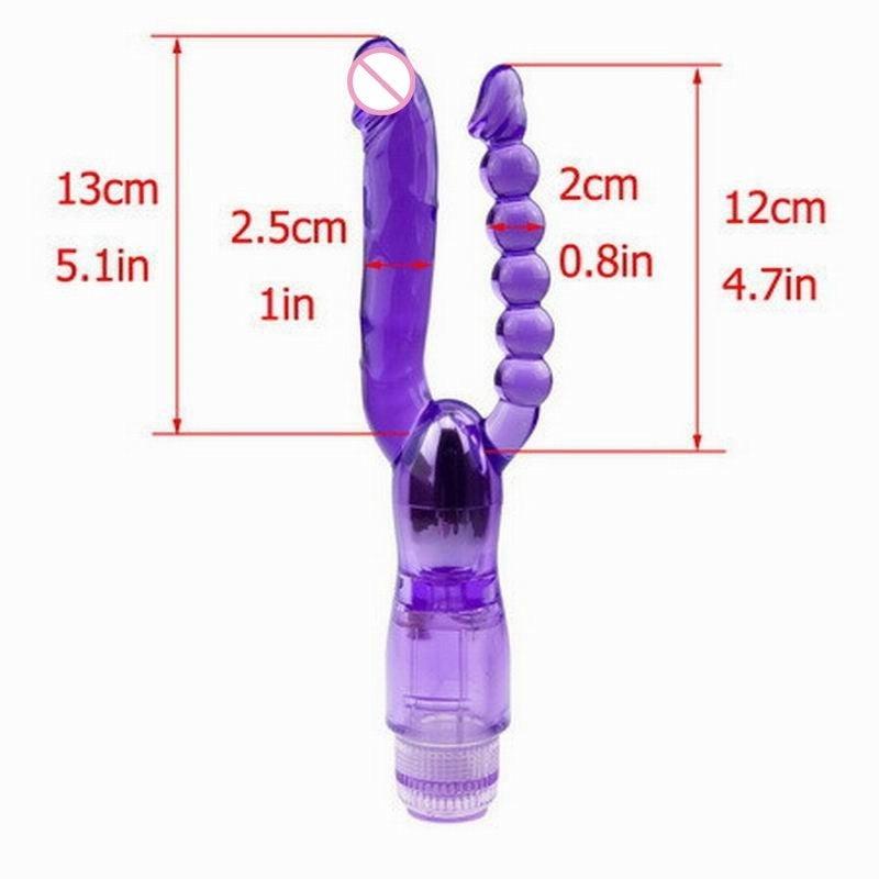 Dual Penetrator Vibe with Anal Beads-ZhenDuo Sex Shop