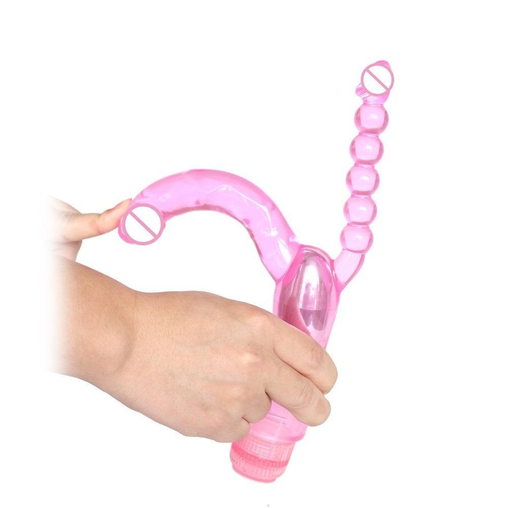 Dual Penetrator Vibe with Anal Beads-ZhenDuo Sex Shop