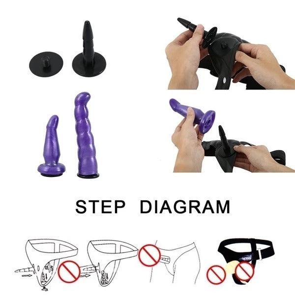 Fashion Dildo Double Dong Strap-On Harness-ZhenDuo Sex Shop