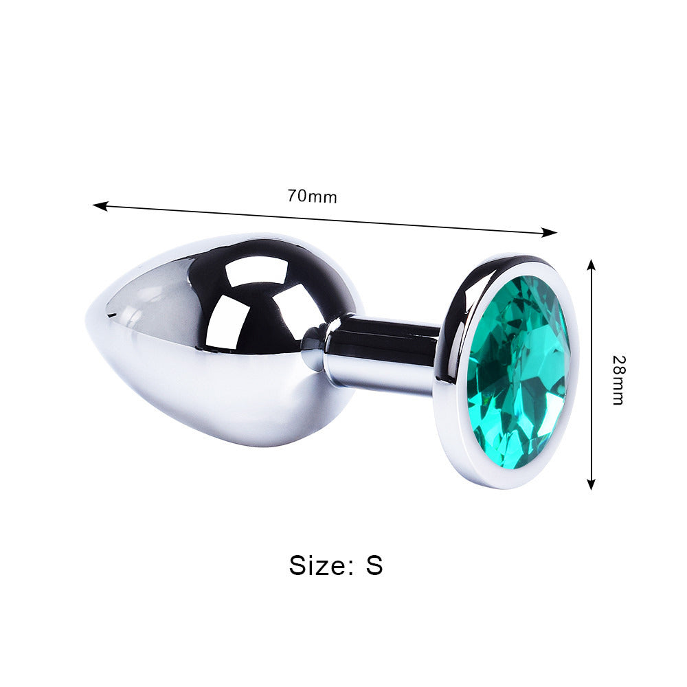 Fox Tail Anal Plug Butt Plug Metal Adult Products Anal Sex Toys for Woman Couples Men Adults Games Sex Shop Toys For Adults18-butt plug-ZhenDuo Sex Shop-Green crystal-ZhenDuo Sex Shop
