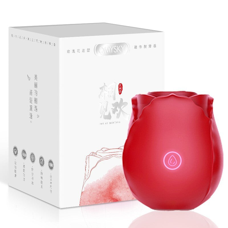 Omysky Rose Shape Vagina Sucking Vibrator Intimate Nipple Sucker Oral Licking Clitoris Stimulation-vibrator-ZhenDuo Sex Shop-ZhenDuo Sex Shop