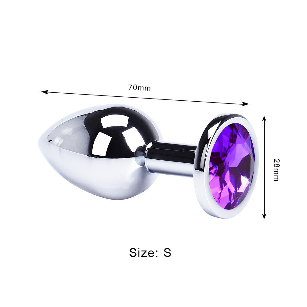 Fox Tail Anal Plug Butt Plug Metal Adult Products Anal Sex Toys for Woman Couples Men Adults Games Sex Shop Toys For Adults18-butt plug-ZhenDuo Sex Shop-Purple crystal-ZhenDuo Sex Shop