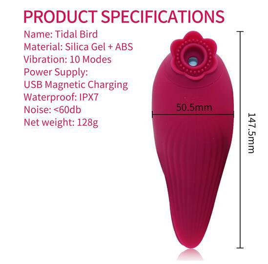 Tidal Bird 10 Sucking Modes Clitoral Vibrator w/ 10 Frequency Vibration-vibrator-ZhenDuo Sex Shop-ZhenDuo Sex Shop