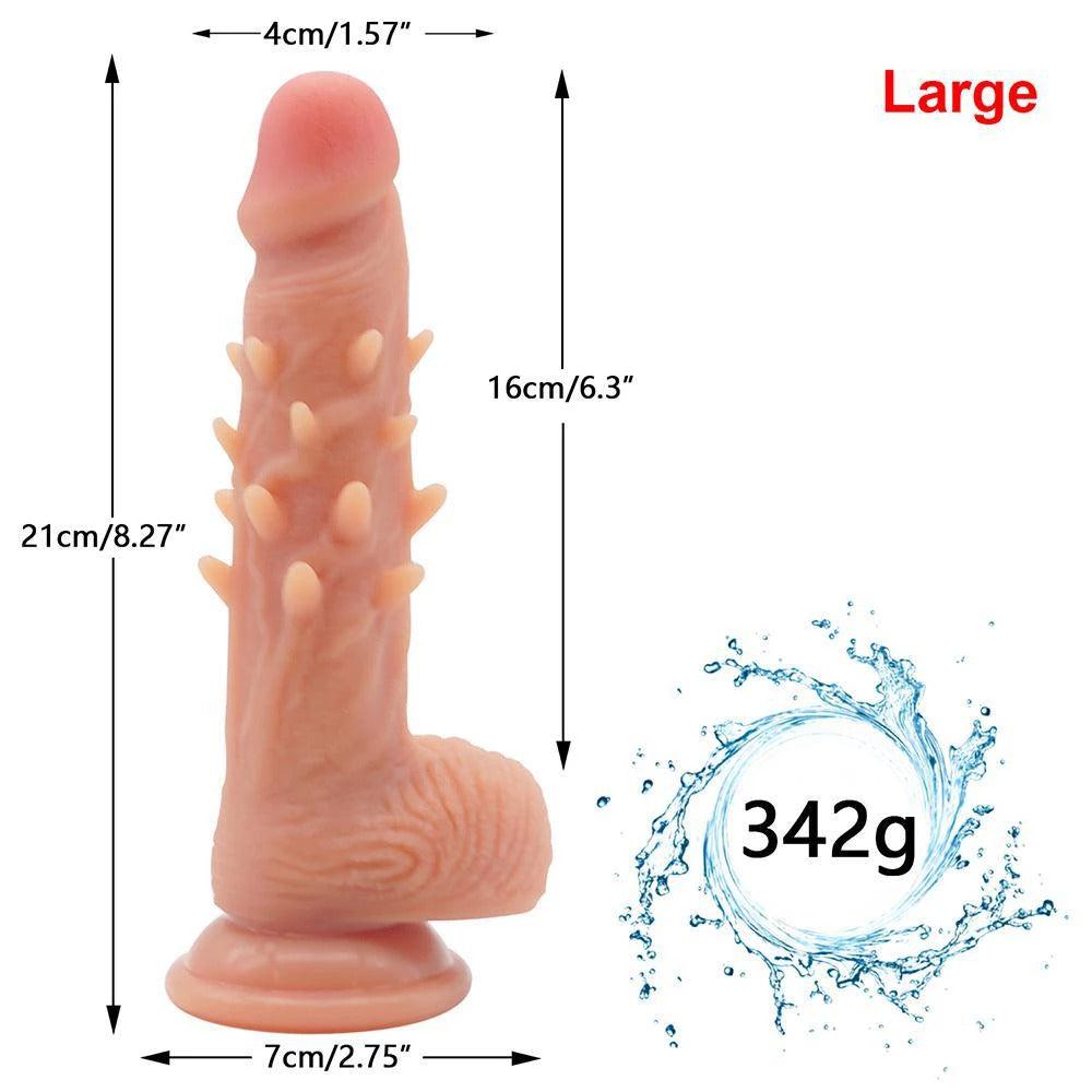 Women Gay Realistic Silicone Barbed Suction Cup Dildo-ZhenDuo Sex Shop