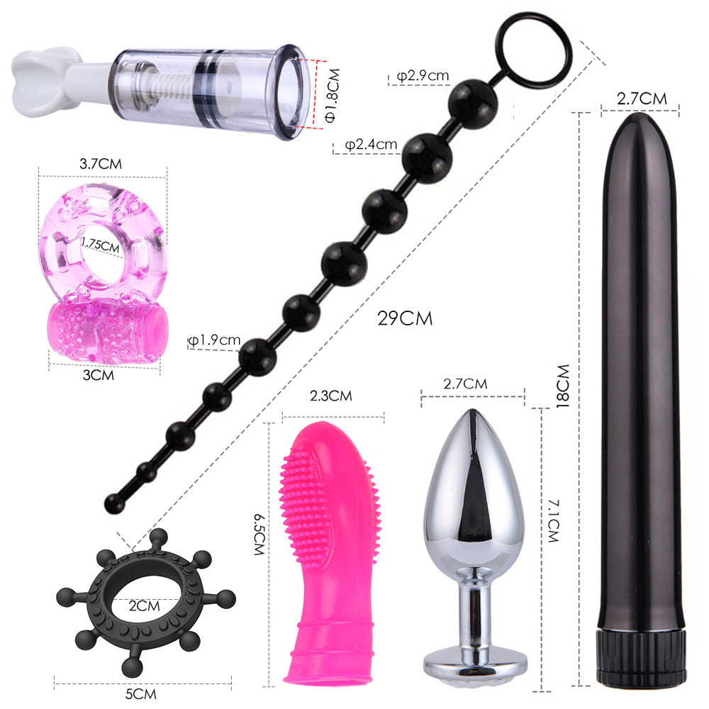 Sex Intimate BDSM Bondage Kit Set Silicone Anal Vibrator Fetish
