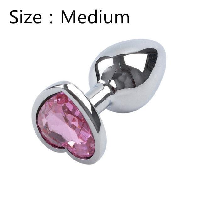 Heart Shaped Metal Anal Plug-ZhenDuo Sex Shop