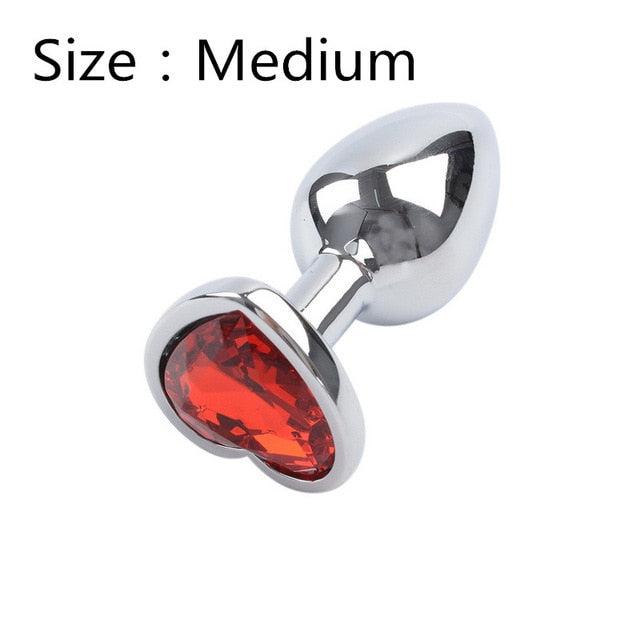 Heart Shaped Metal Anal Plug-ZhenDuo Sex Shop