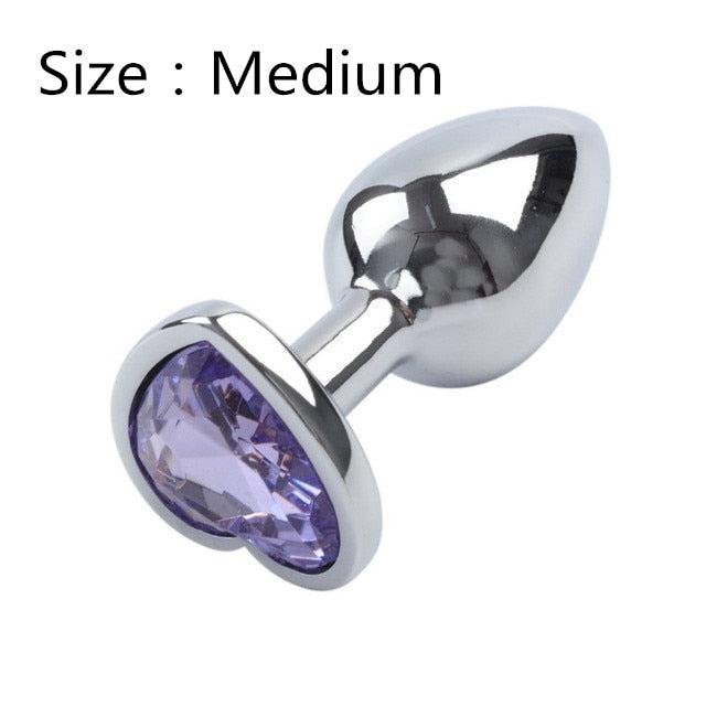 Heart Shaped Metal Anal Plug-ZhenDuo Sex Shop