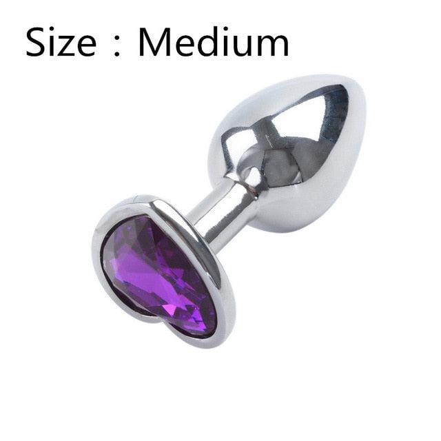 Heart Shaped Metal Anal Plug-ZhenDuo Sex Shop