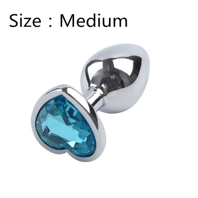 Heart Shaped Metal Anal Plug-ZhenDuo Sex Shop