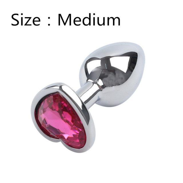 Heart Shaped Metal Anal Plug-ZhenDuo Sex Shop