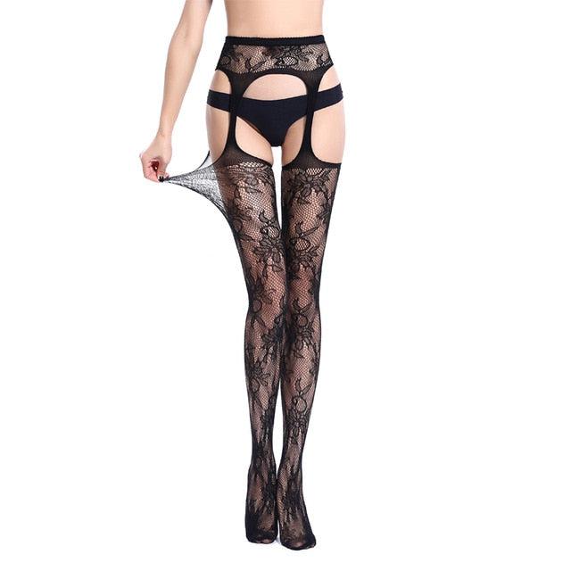 Sexy Thigh High Stockings with Suspender Garter Belt-ZhenDuo Sex Shop