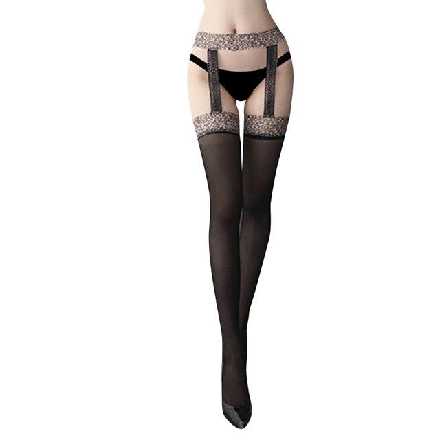 Sexy Thigh High Stockings with Suspender Garter Belt-ZhenDuo Sex Shop