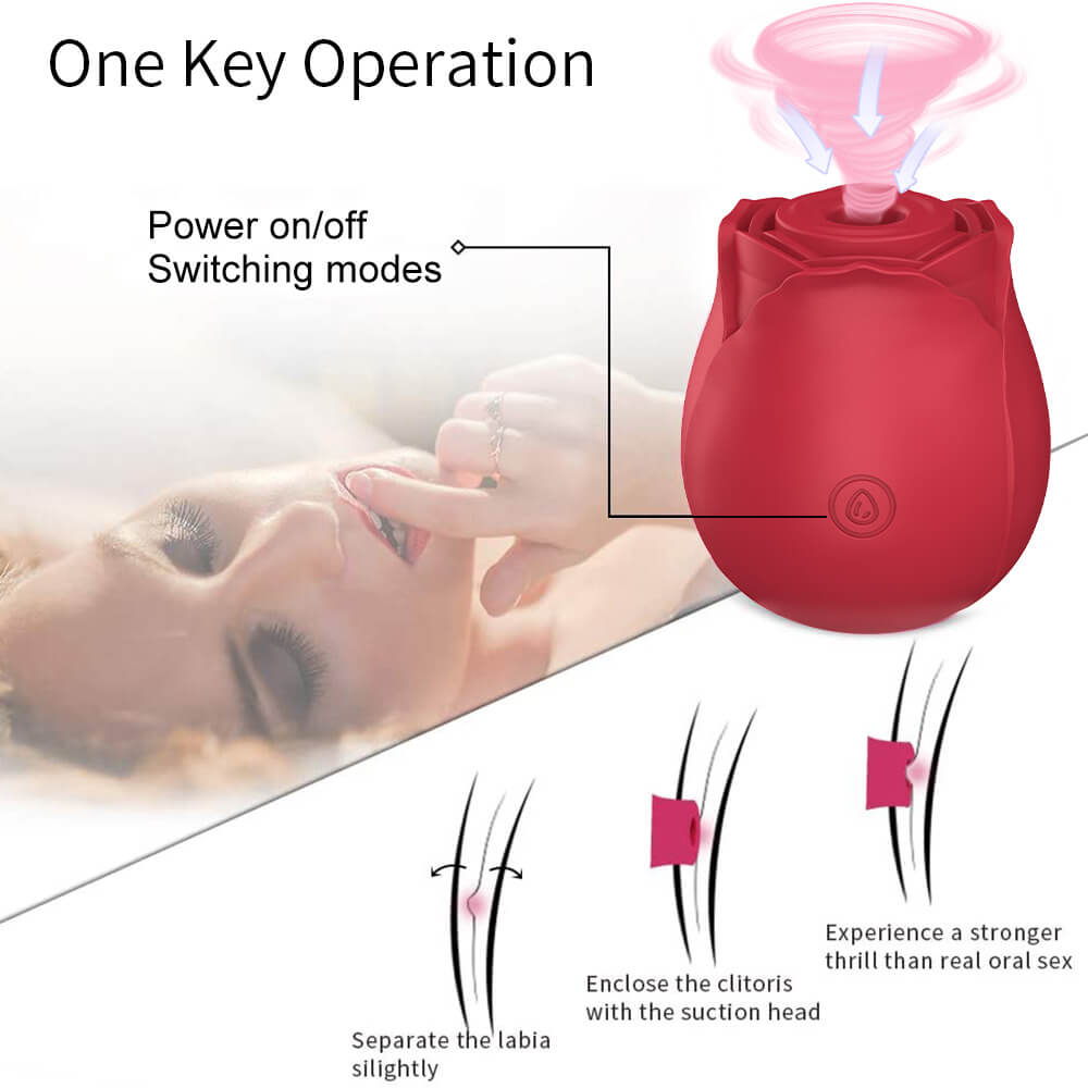 Omysky Rose Shape Vagina Sucking Vibrator Intimate Nipple Sucker Oral Licking Clitoris Stimulation-vibrator-ZhenDuo Sex Shop-ZhenDuo Sex Shop