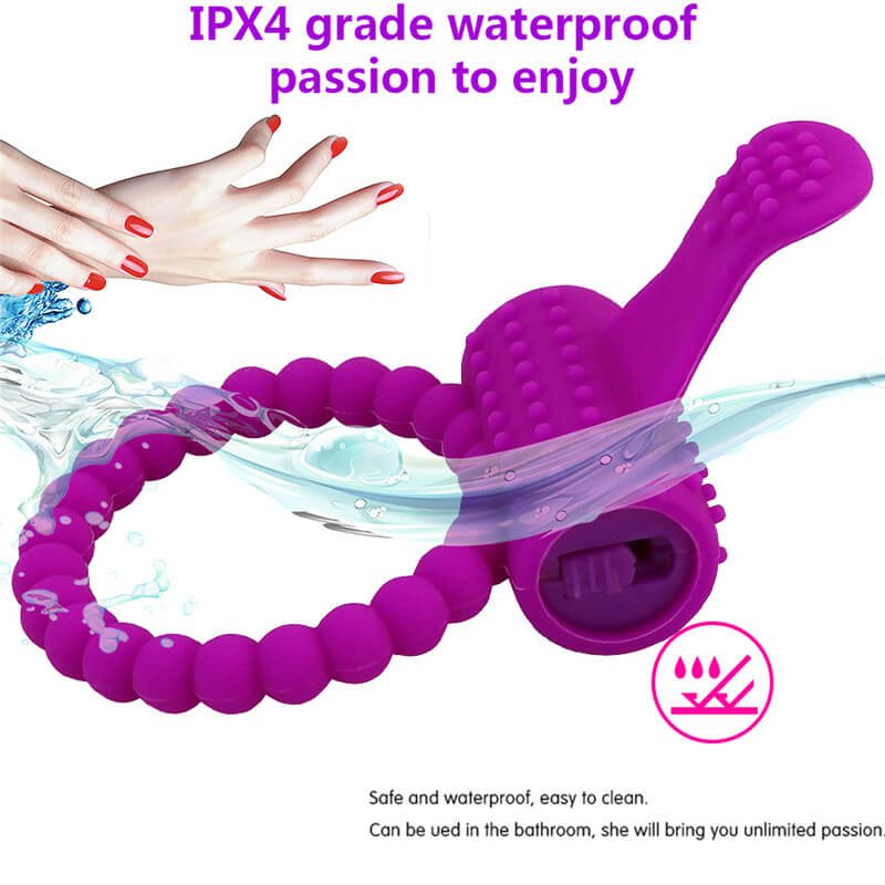 Delay Ejaculation Silicone Vibrating Tougue Penis Ring-ZhenDuo Sex Shop-ZhenDuo Sex Shop